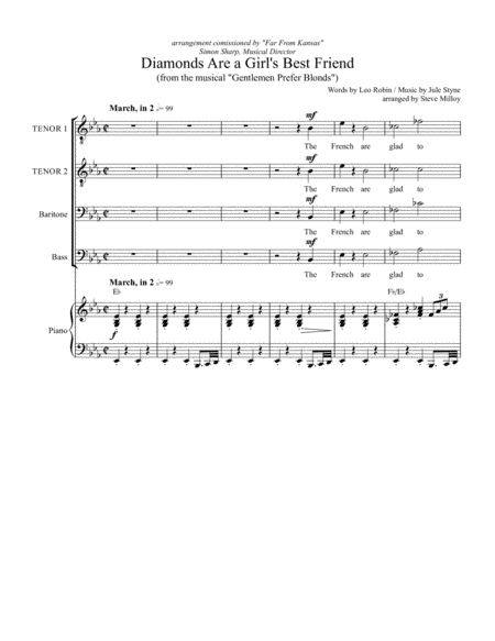Diamonds Are A Girl's Best Friend (arr. Steve Milloy)