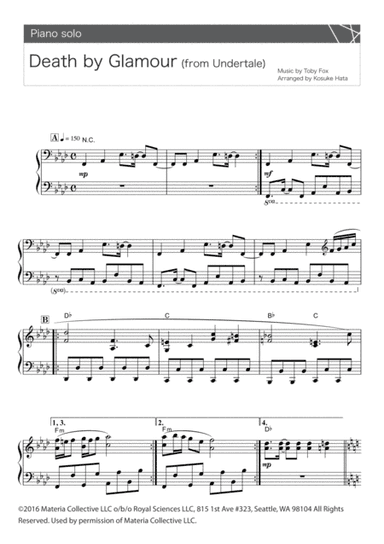 Death by Glamour (from Undertale) (arr. Kosuke Hata)