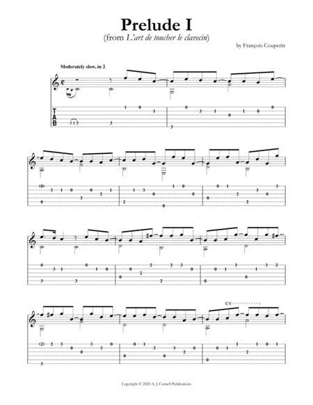 Prelude I (from L’art de toucher le clavecin) (arr. Mark Phillips)