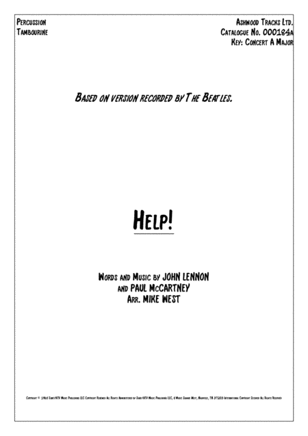 Help! (arr. Mike West)