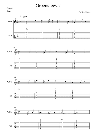 Greensleeves (arr. Wesley S. SIlva)