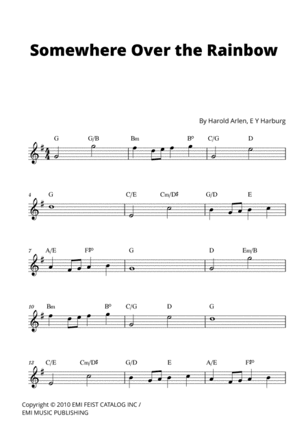 Over The Rainbow (arr. Cadenza Editions)