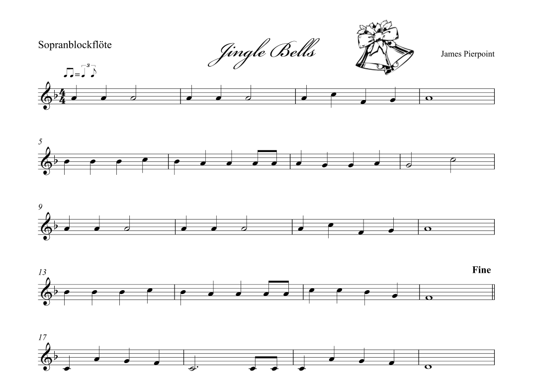 Jingle Bells - Recorder (arr. Albrecht Kuch-Weidenbrück)