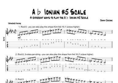 Ab Ionian #5 Scale (4 Ways to Play)