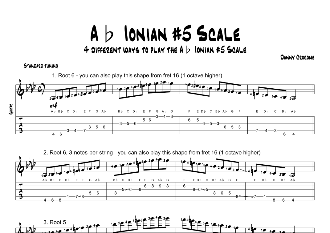 Ab Ionian #5 Scale (4 Ways to Play)