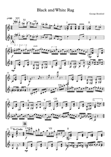 Black And White Rag - guitar duet (arr. Tim Rushworth)