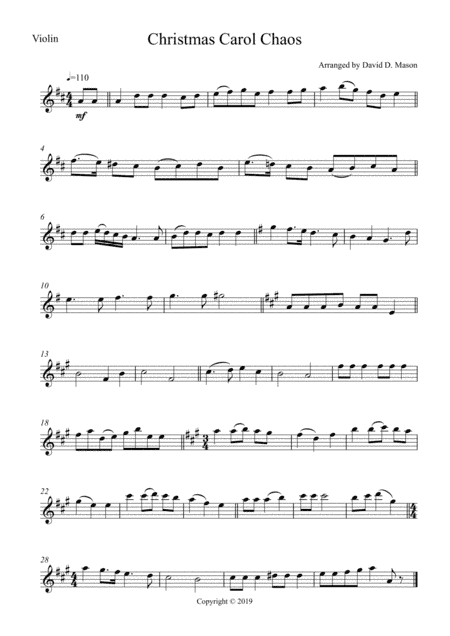 Christmas Carol Chaos (arr. David D. Mason)