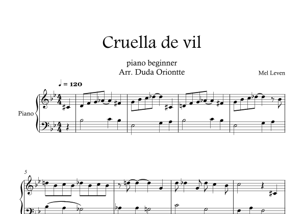 Cruella De Vil (arr. Duda Oriontte)