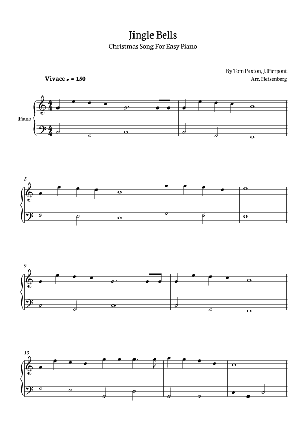 Jingle Bells (arr. Heisenberg)