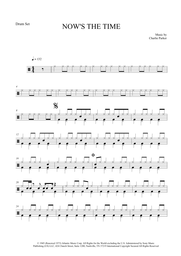 Now's The Time (arr. The Sheet Music Library)