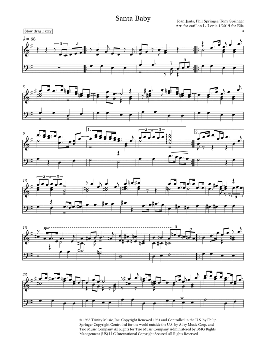 Santa Baby (arr. Lisa Lonie)