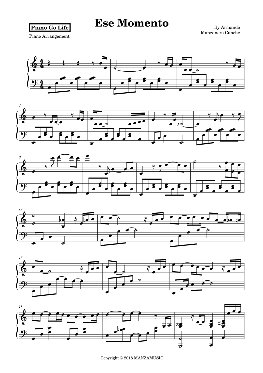 Ese Momento (arr. Piano Go Life)