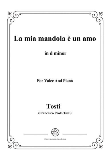 Tosti-La mia mandola è un amo in d minor,for Voice and Piano (arr. MSM)
