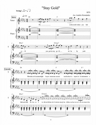 Stay Gold (arr. Andrés Hernández Rivera)