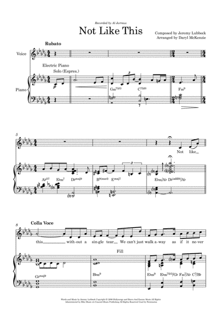 Not Like This (arr. Daryl McKenzie)
