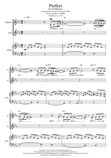 Perfect (arr. Carolyn Goates)