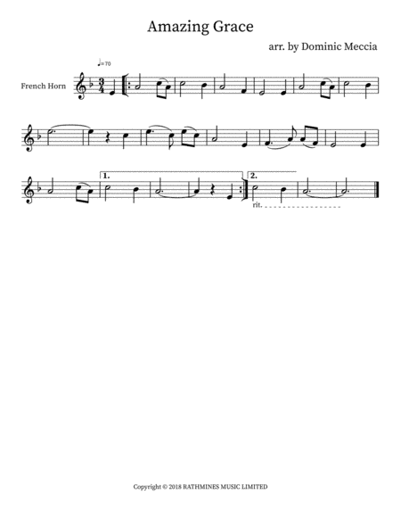 Amazing Grace (arr. Dominic Meccia)