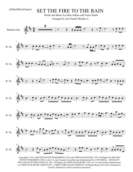 Set Fire To The Rain (arr. Jose Daniel Morales A.)