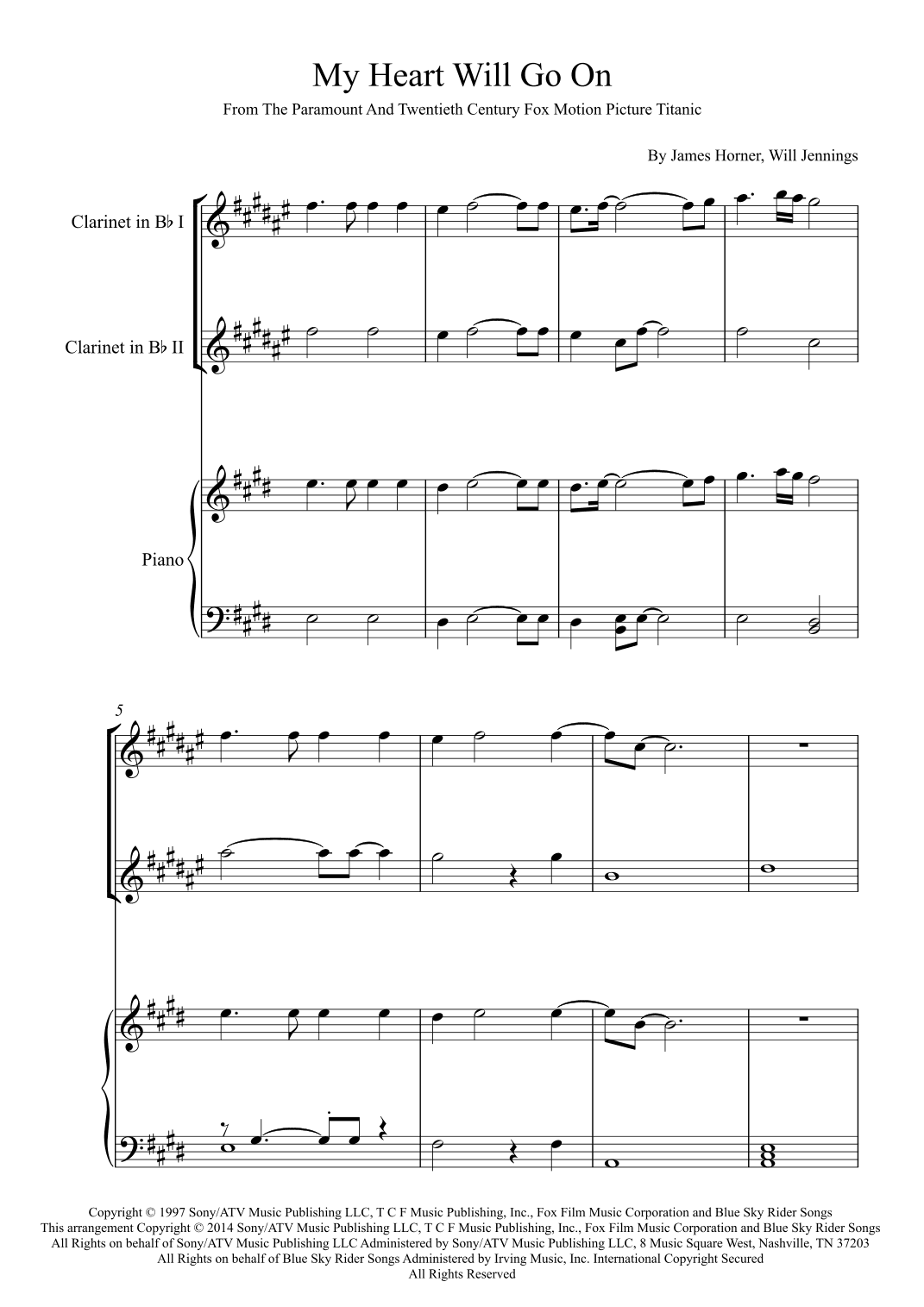 My Heart Will Go On (love Theme From 'titanic') (arr. Karen Gueiros)