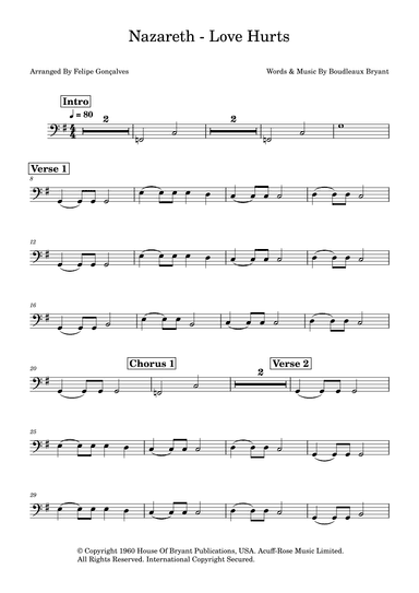 Love Hurts (arr. Felipe Gonçalves)