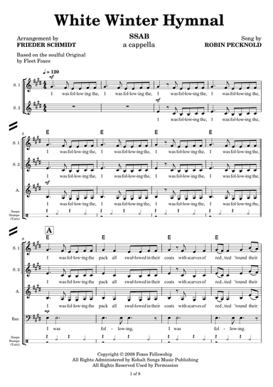 White Winter Hymnal (arr. Frieder Schmidt)