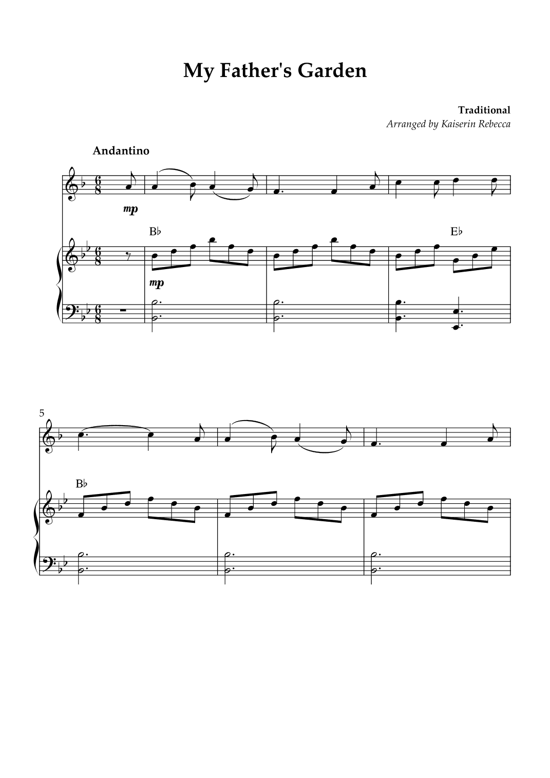 My Father's Garden (arr. Kaiserin Rebecca)