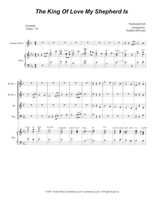 The King Of Love My Shepherd Is (Brass Quartet and Piano) (arr. Stephen DeCesare)