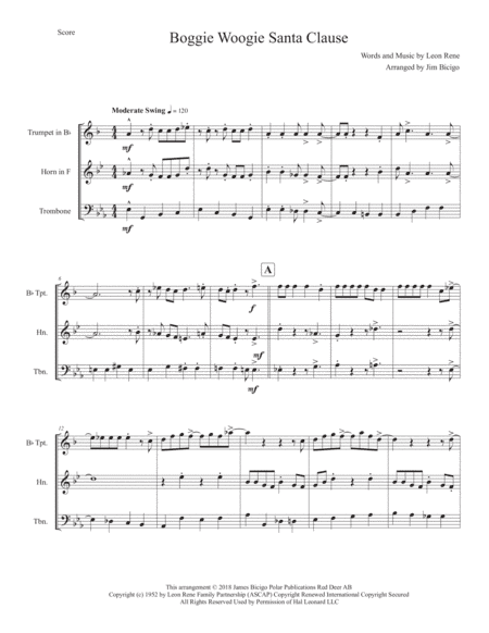 Boogie Woogie Santa Claus (arr. Jim Bicigo)