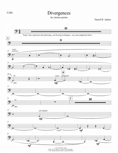 Divergences   Cello