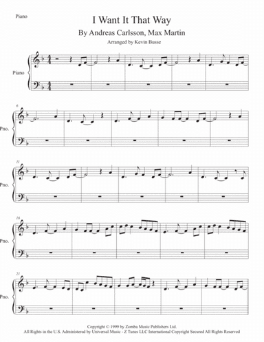 I Want It That Way (arr. Kevin Busse)