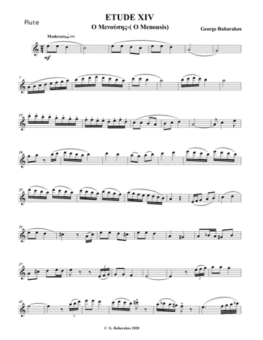 FLUTE ETUDE ΧΙV- Based on a Greek Traditional Theme