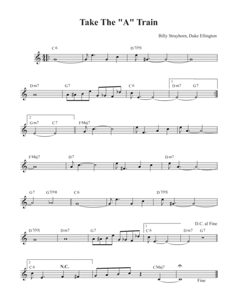Take The "a" Train (arr. David M Fagnant)
