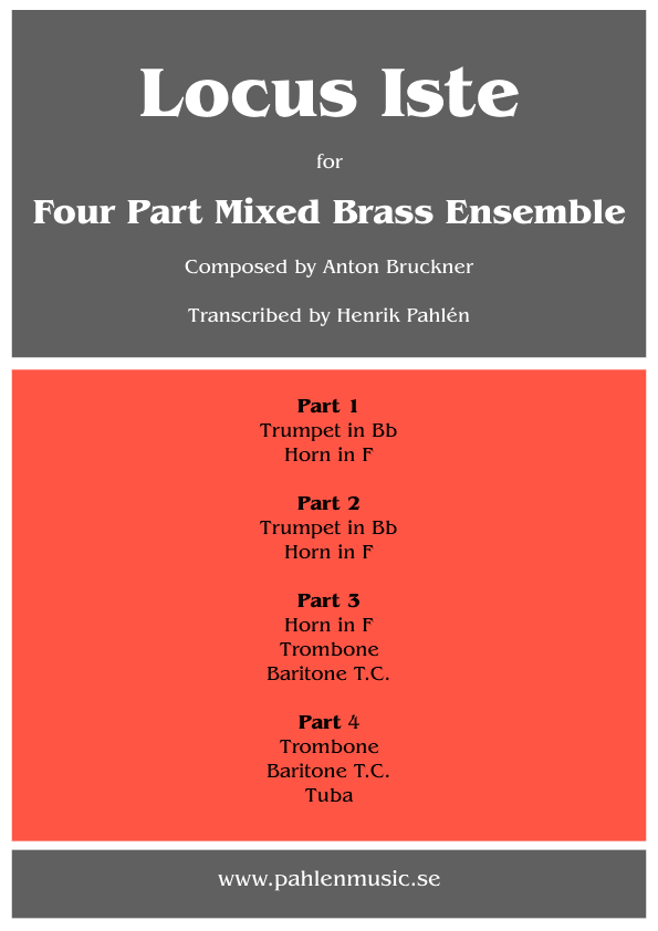 Locus Iste for Brass Ensemble (arr. Henrik Pahlen)