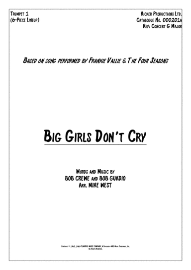 Big Girls Don't Cry (arr. Mike West)
