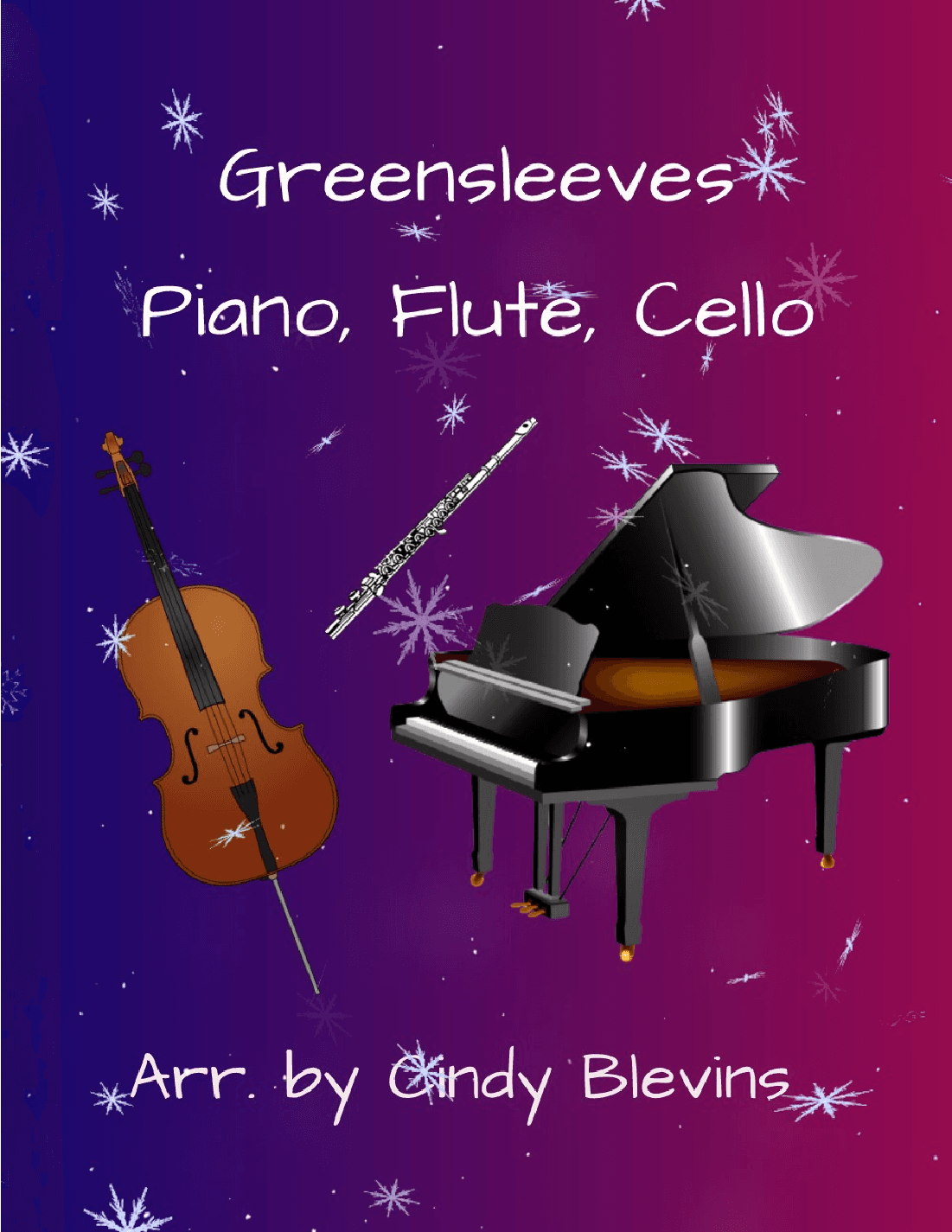 Greensleeves, for Piano, Flute and Cello (arr. Cindy Blevins)