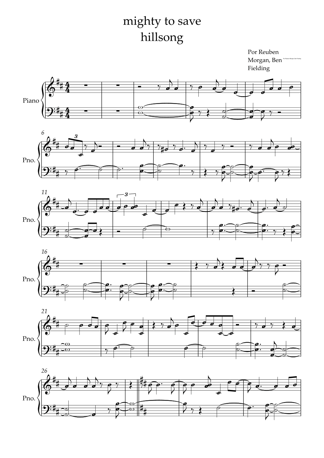 Mighty To Save (arr. by ezequiel)
