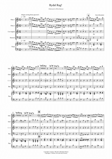 Rydal Rag! for Double Reed Quartet