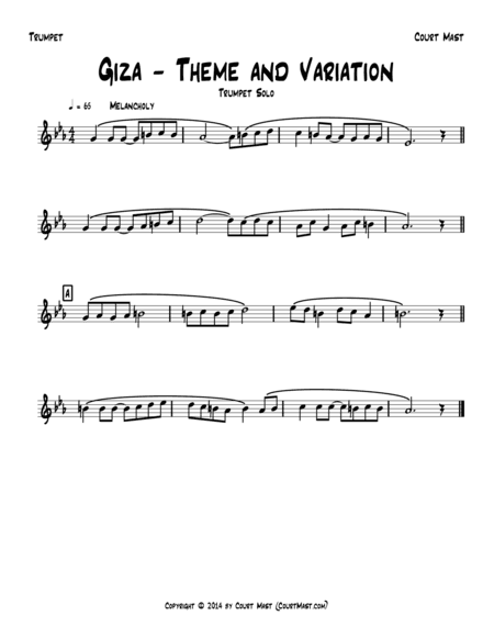 Giza – Theme and Variation – Trumpet Solo