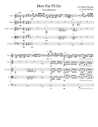 How Far I'll Go (arr. Susan Steffens)