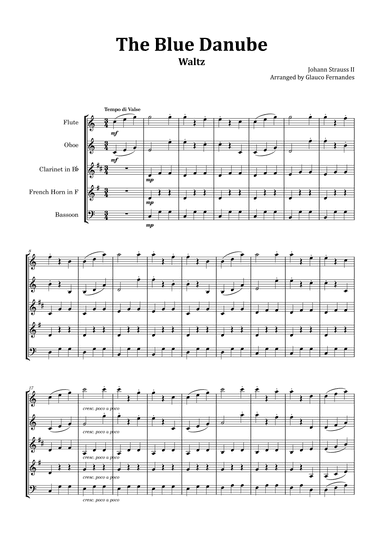 The Blue Danube - Woodwind Quintet (arr. Glauco Fernandes)