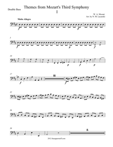Themes from Mozart's Third Symphony First Movement (arr. Nick Lacanski)