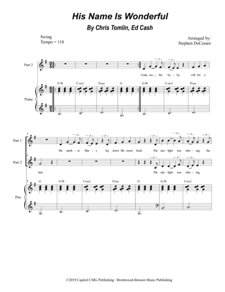 His Name Is Wonderful (arr. Stephen DeCesare)