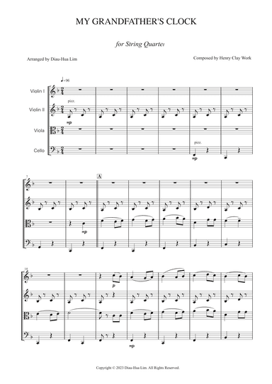 My Grandfather's Clock (arr. Diau-Hua Lim)