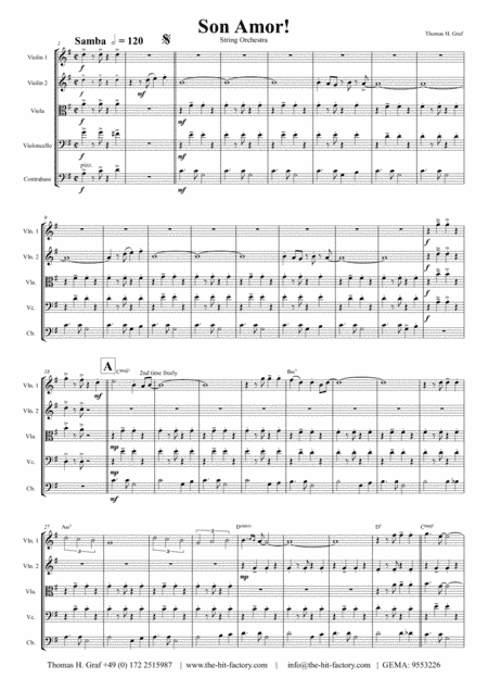 Son amor! - Samba - String Orchestra