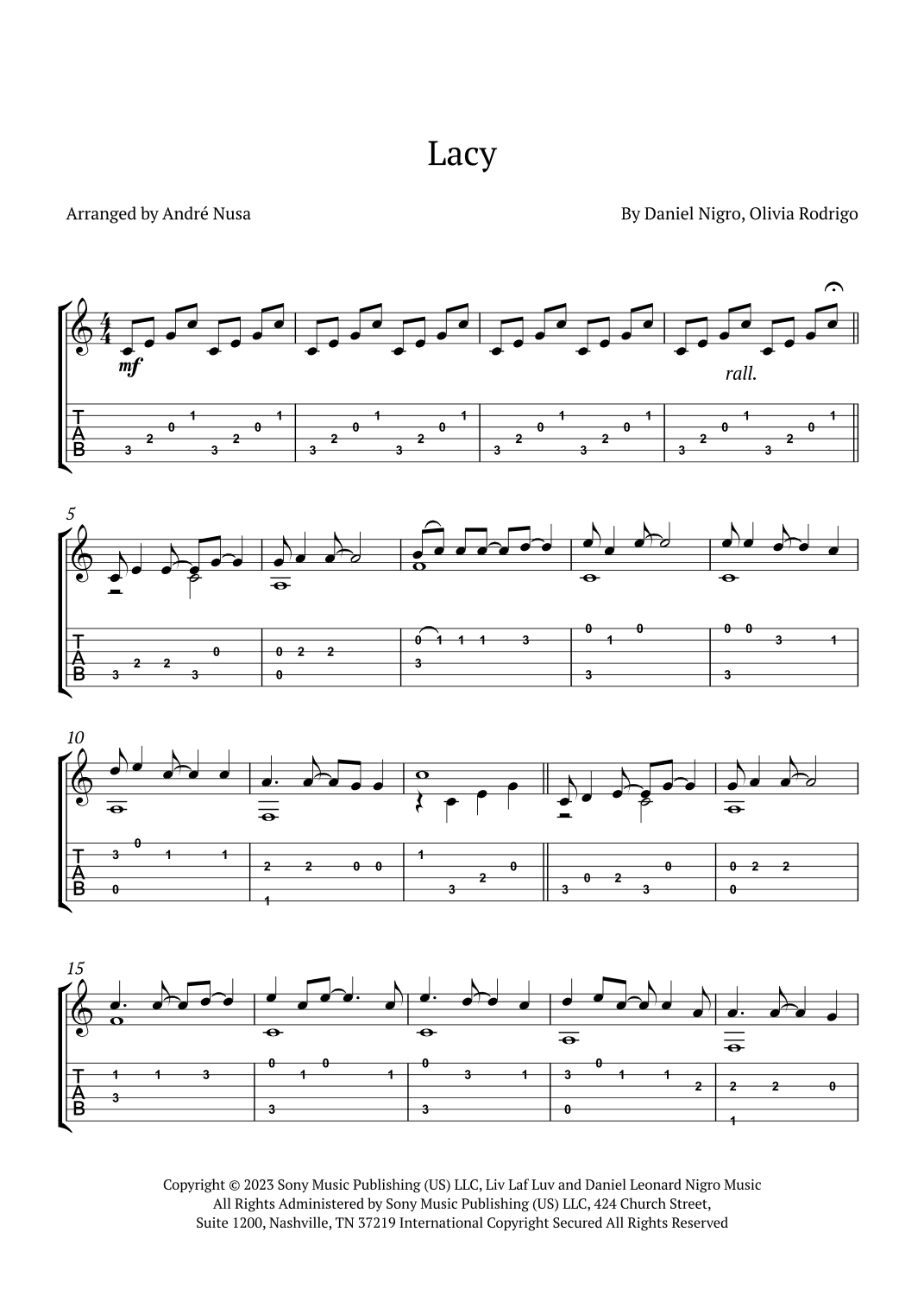 Lacy (arr. André Nusa)