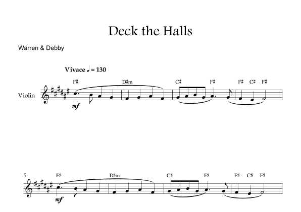 Deck the Halls (arr. Warren & Debby)