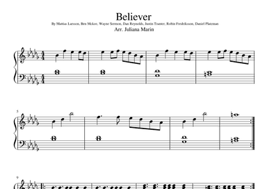 Believer (arr. JULIANA MARIN)