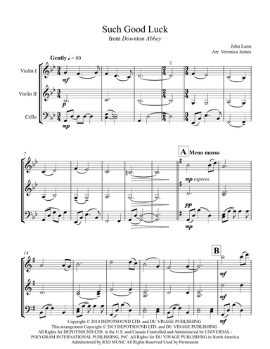 Such Good Luck (arr. Veronica Joines)