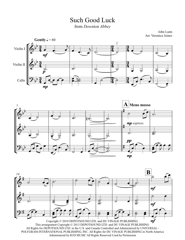 Such Good Luck (arr. Veronica Joines)