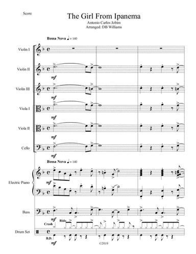 The Girl From Ipanema (garôta De Ipanema) (arr. DB Williams)